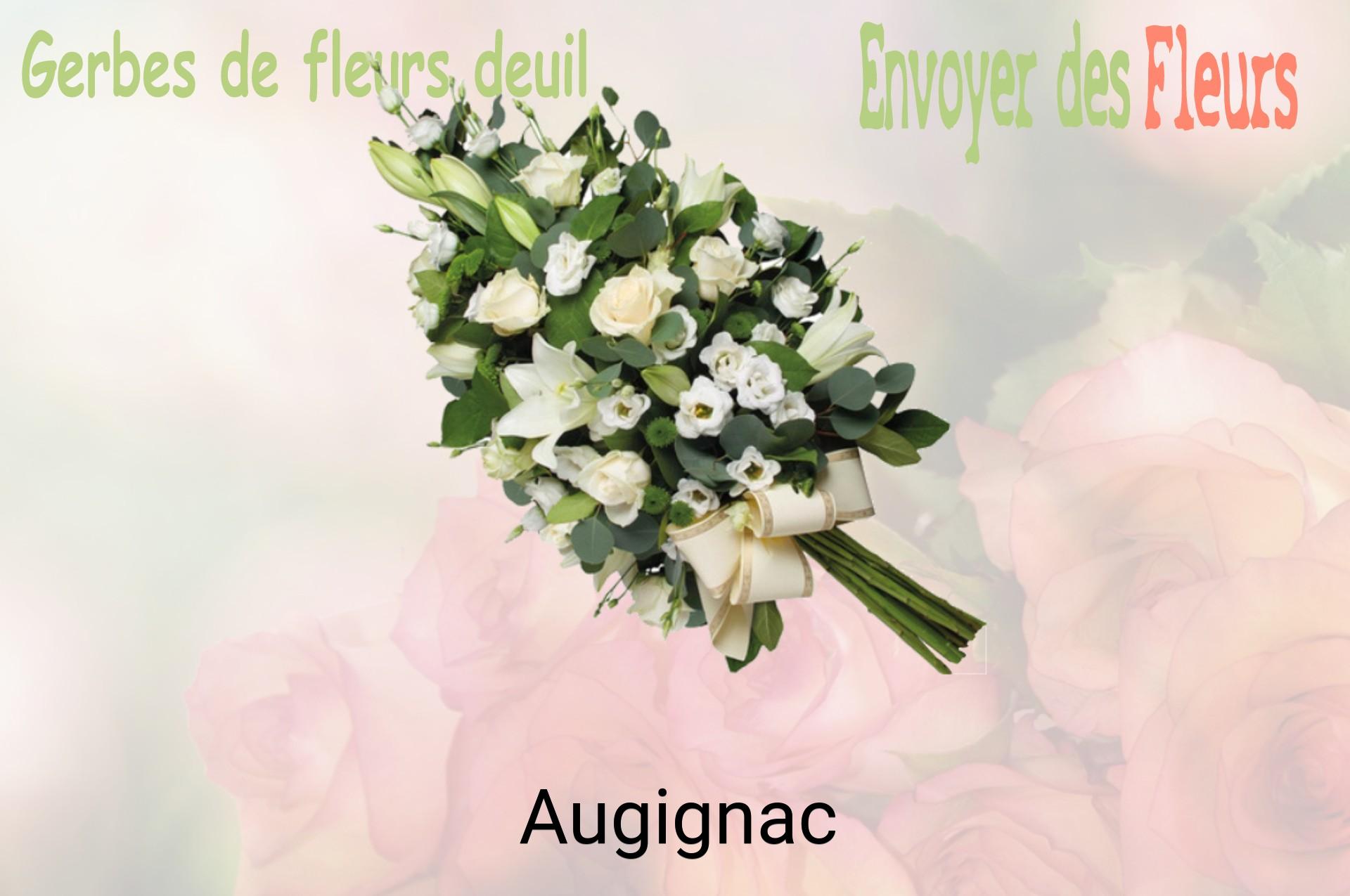 Gerbe de fleurs de deuil livrée à Augignac